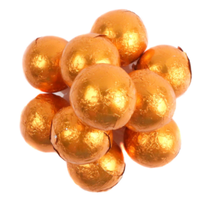 Palmer Halloween Chocolate Foil Marshmallow Fluff Filled Orange Balls 4lb Bulk